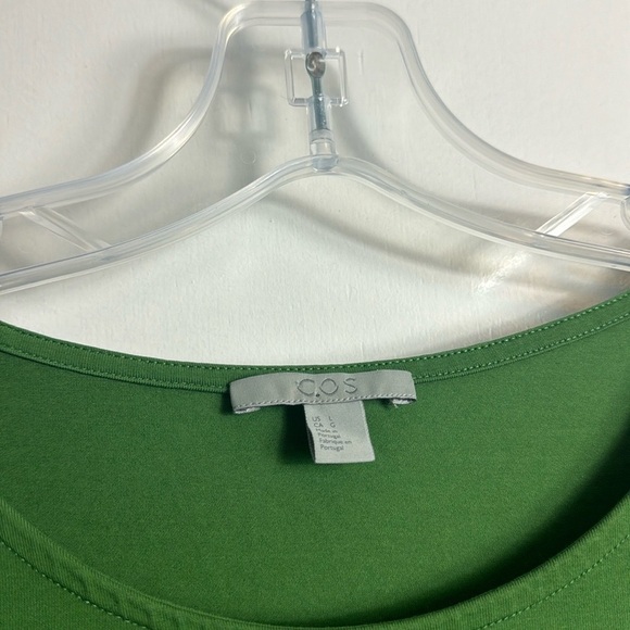 Cos A-Line Jersey Dress In Green Pockets Lagenlook Minimalist Size Large - Picture 5 of 11